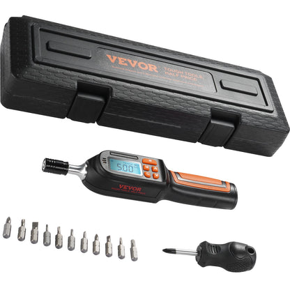 VEVOR Digital Torque Screwdriver, 1/4" Drive Screwdriver Torque Wrench, Electrician