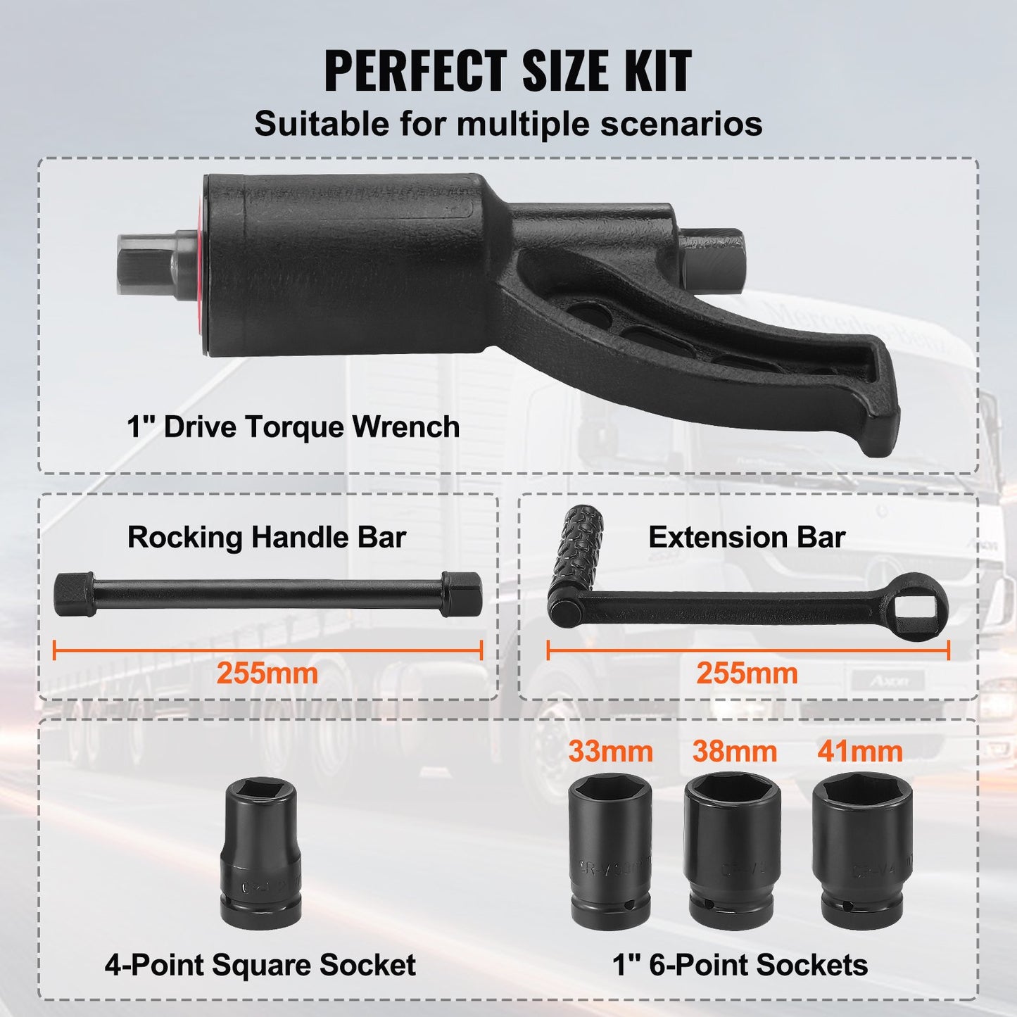 VEVOR Torque Multiplier, Heavy Duty Torque Multiplier Wrench Set, 1 Inch Drive Lug