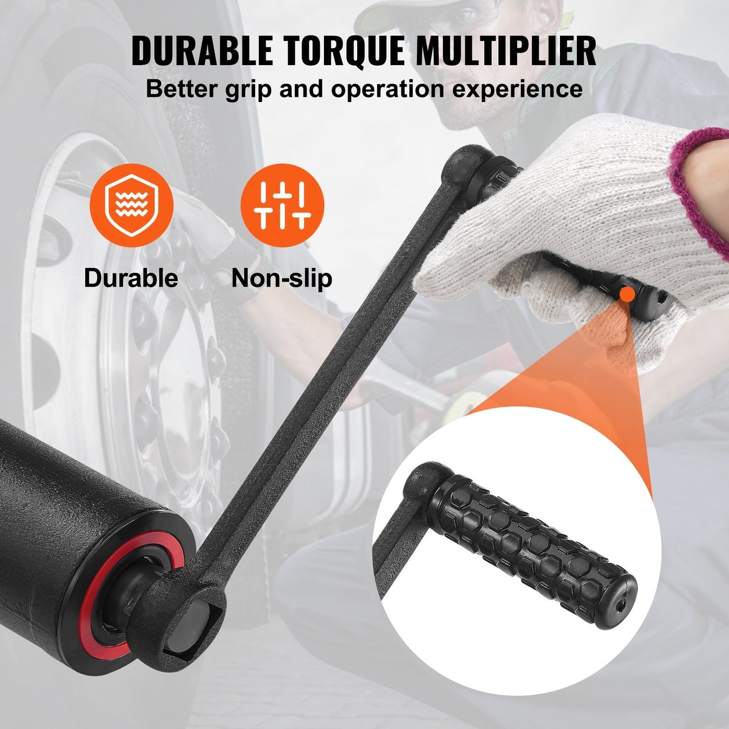 Heavy Duty Torque Multiplier Wrench Set, 1m Drive, 4800N.m, 8 Sockets, Case Included