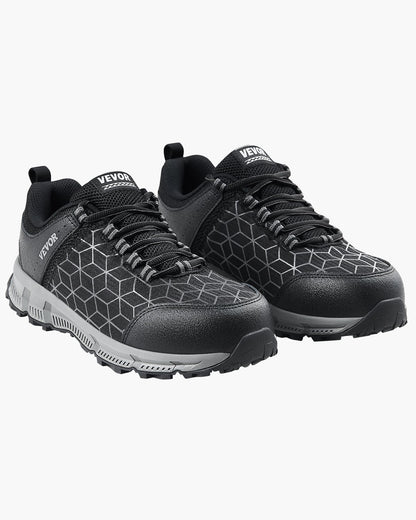 VEVOR Steel Toe Shoes for Men US Size 8.5 Athletic Work Shoe Sneakers Black