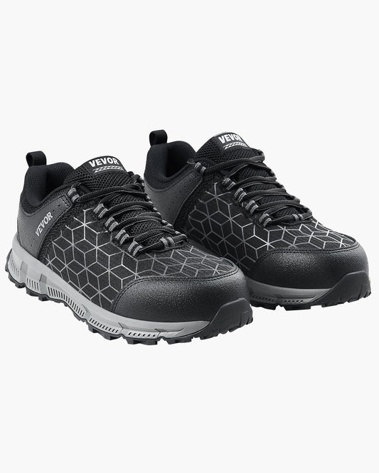 VEVOR Steel Toe Shoes for Men US Size 10.5 Athletic Work Shoe Sneakers Black