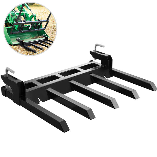 VEVOR Debris Forks for 48" Bucket, Clamp-on Forks for Tractor 2500LBS Loading Capacity,