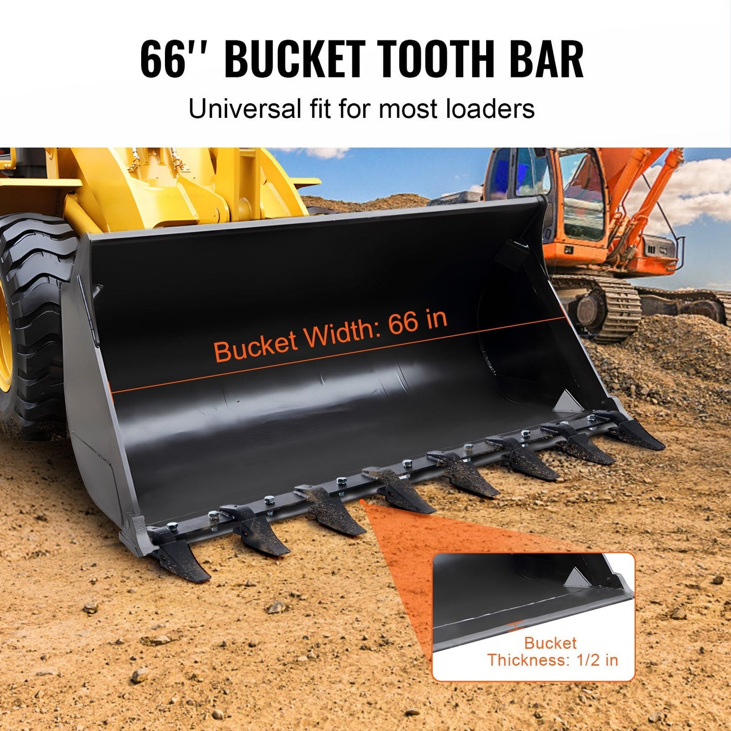 Heavy Duty 1.65m Tractor Tooth Bar, 8 Teeth, 2000kg Capacity for Loaders