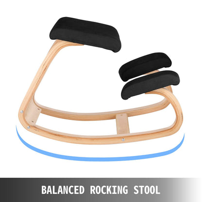 Ergonomic Wooden Kneeling Chair with Memory Foam Cushions, 150 kg Capacity