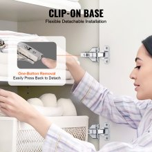 Fifty-pack full overlay cabinet hinges fit both framed and frameless cabinet door installations
