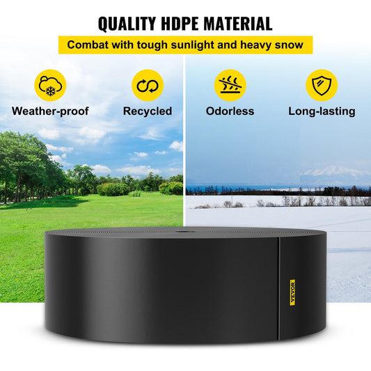 Flexible HDPE Landscape Edging, 25.4 cm Depth, 45.7 m Length, Black