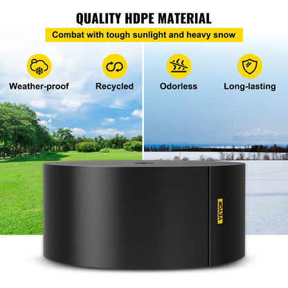 Flexible HDPE Landscape Edging, 25.4cm High, 24.4m Long, 15.3kg, Black