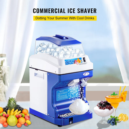 Commercial Ice Shaver & Snow Cone Maker, 200 kg/hr, 0.28x0.37x0.55 m, 13 kg