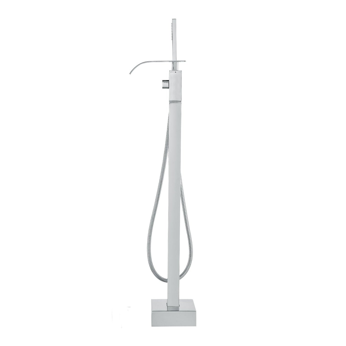 Freestanding Bathtub Faucet, Floor Mount, Freestanding Tub Filler, Shower Mixer Taps, Two Water Modes, 360° Swivel Spout, for Bathing & Showering Pet Bathing Cleaning Drains Toilet Flushing
