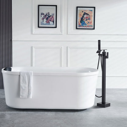 VEVOR Freestanding Bathtub Faucet, Floor Mount, Freestanding Tub Filler, Shower Mixer Taps, Two Water Modes, 360° Swivel Spout, for Bathing & Showering Pet Bathing Cleaning Drains Toilet Flushing