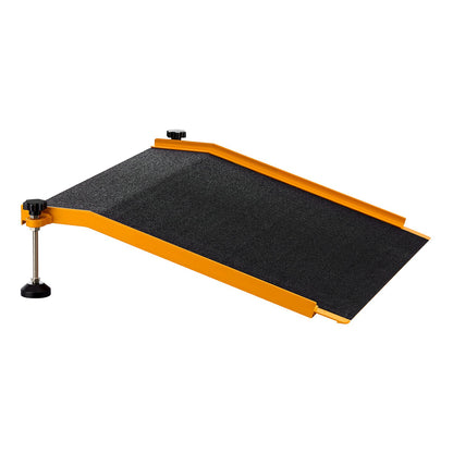 Threshold Ramp for Doorways, 670 x 810 mm, Platform Aluminum Wheelchair Ramp with Adjustable Height, Non-Slip Door Threshold Ramps, 181.4 kg Load Capacity, for Home Steps, Wheelchairs, Walkers