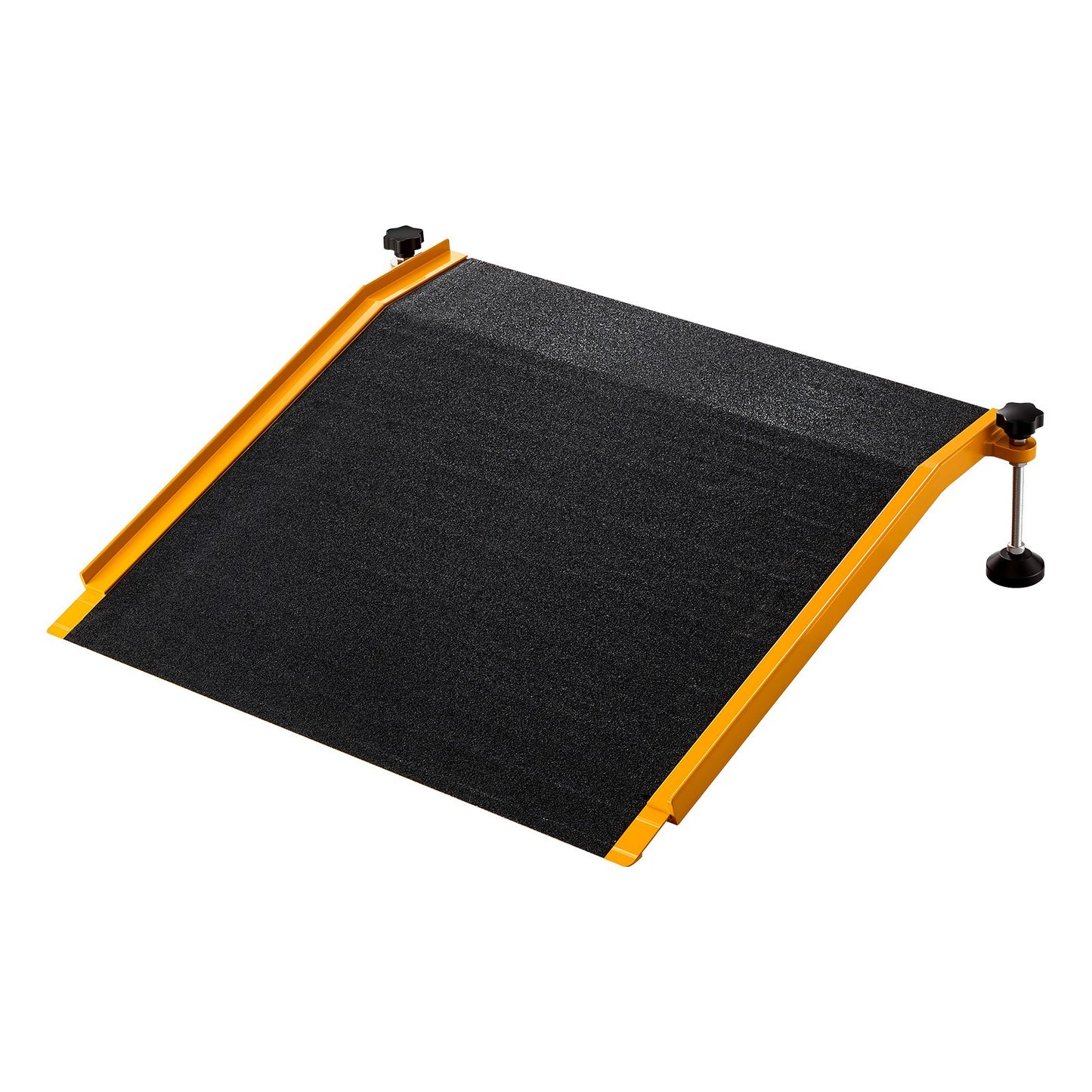 Threshold Ramp for Doorways, 670 x 810 mm, Platform Aluminum Wheelchair Ramp with Adjustable Height, Non-Slip Door Threshold Ramps, 181.4 kg Load Capacity, for Home Steps, Wheelchairs, Walkers