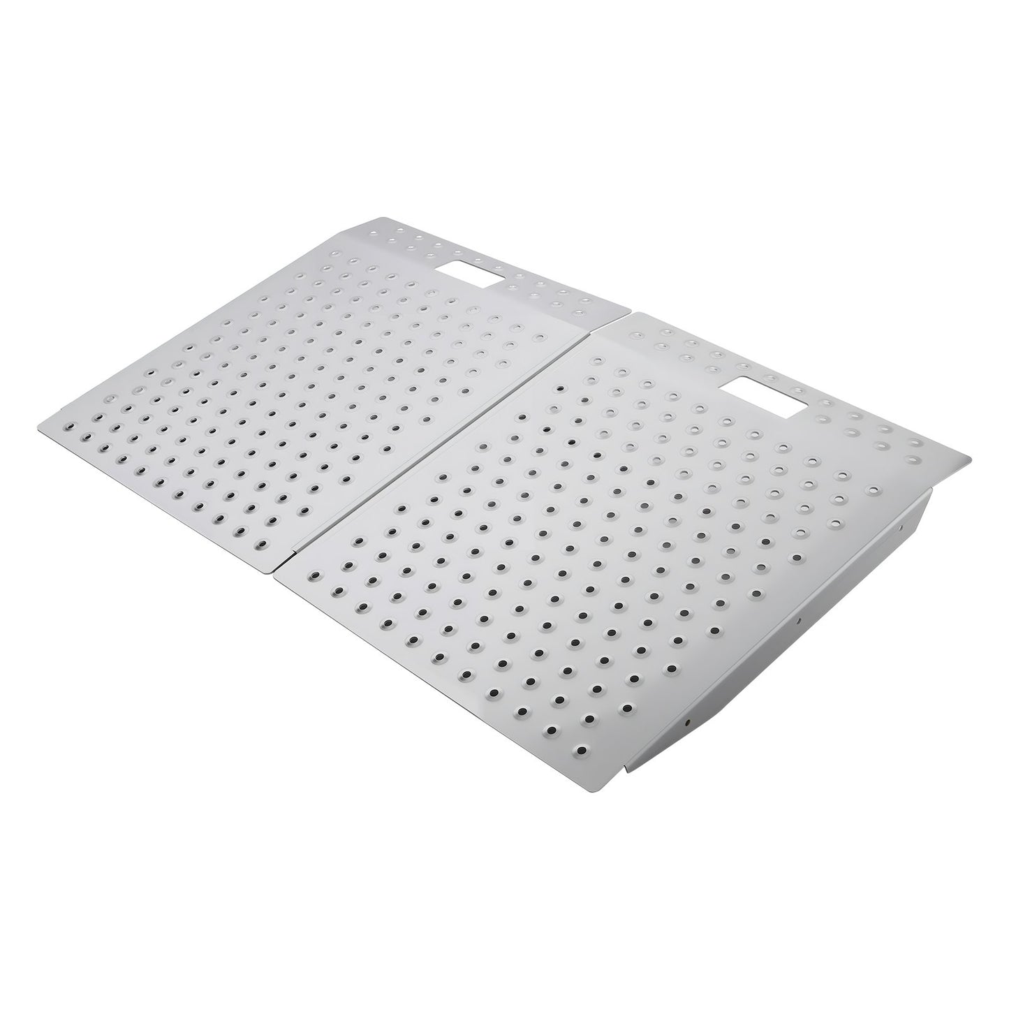 Threshold Ramp for Doorways, 750 x 617 mm, Platform Aluminum Wheelchair Ramp, Non-Slip Door Threshold Ramps, 340.2 kg Load Capacity, for Home Steps, Curbs, Wheelchairs, Walkers, Scooter, Carts