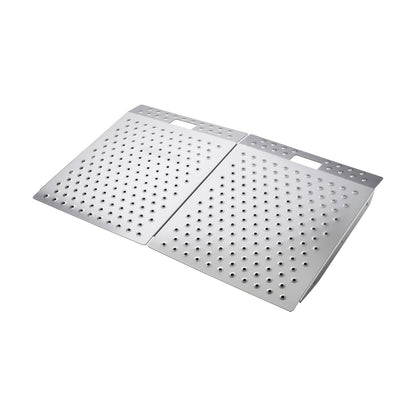 Threshold Ramp for Doorways, 750 x 617 mm, Platform Aluminum Wheelchair Ramp, Non-Slip Door Threshold Ramps, 340.2 kg Load Capacity, for Home Steps, Curbs, Wheelchairs, Walkers, Scooter, Carts
