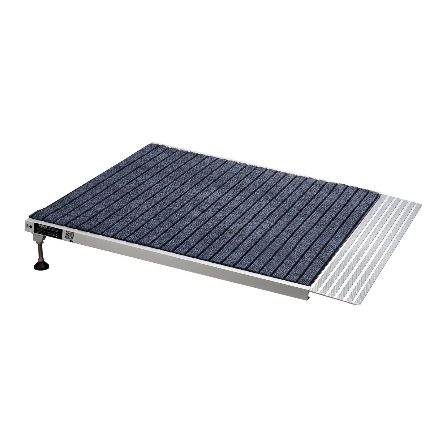 Threshold Ramp for Doorways, 915 x 915 mm, Platform Aluminum Wheelchair Ramp with Adjustable Height, Non-Slip Door Threshold Ramps, 317.5 kg Load Capacity, for Home Steps, Wheelchairs, Walkers