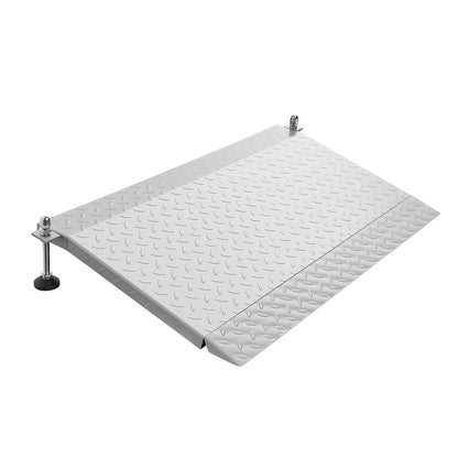 Threshold Ramp for Doorways, 1080 x 590 mm, Platform Aluminum Wheelchair Ramp with Adjustable Height, Non-Slip Door Threshold Ramps, 453.6 kg Load Capacity, for Home Steps, Wheelchairs, Walkers