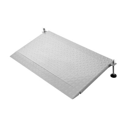 Threshold Ramp for Doorways, 1080 x 590 mm, Platform Aluminum Wheelchair Ramp with Adjustable Height, Non-Slip Door Threshold Ramps, 453.6 kg Load Capacity, for Home Steps, Wheelchairs, Walkers