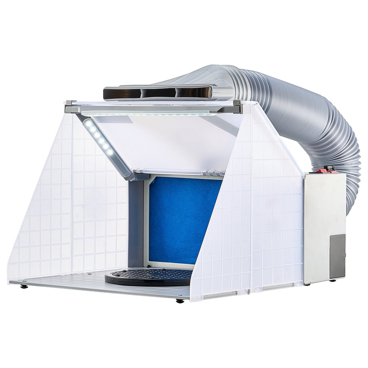 Portable Airbrush Spray Booth with LED Lighting and Detachable Accessories