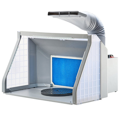 Portable Airbrush Spray Booth with Dual Fans and LED Lighting, 5.5 kg