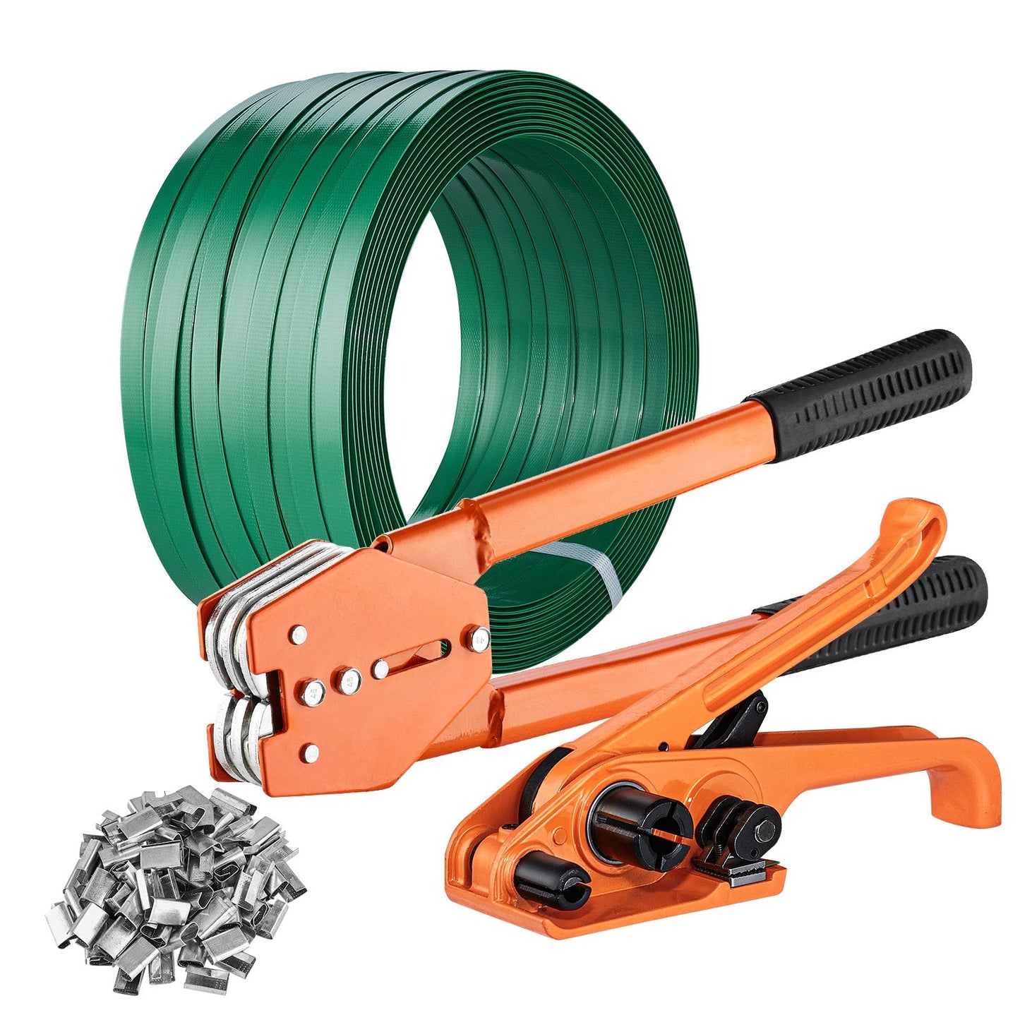 Heavy-Duty Banding Kit with Tensioner & Sealer, 300 m PET Strap, 500 kg Tension