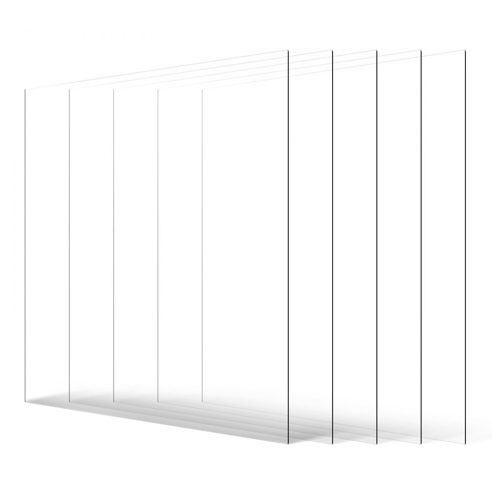 VEVOR 5-Pack PET/Plexiglass Sheets 610 x 914 mm Plastic Sheets 1 mm Thick