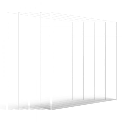 VEVOR 5-Pack PET/Plexiglass Sheets 610 x 914 mm Plastic Sheets 1 mm Thick