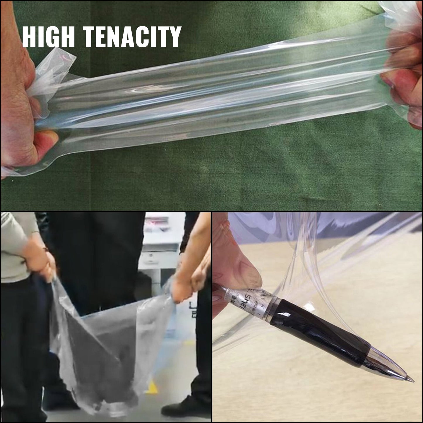 Greenhouse Film 4.5 x 12.2 m, Greenhouse Polyethylene Film 0.1524 mm Thickness, Greenhouse Plastic Greenhouse Clear Plastic Film UV Resistant, Polyethylene Film Keep Warming, Superior Strength Toughness