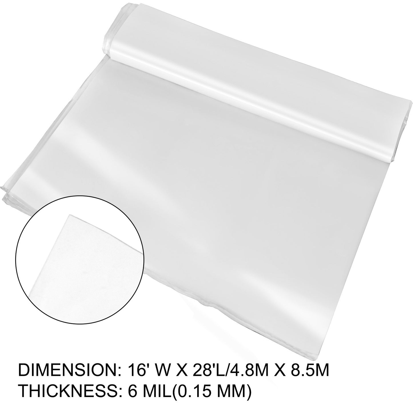 Greenhouse Film, Greenhouse Polyethylene Film 16x28 ft Greenhouse Plastic