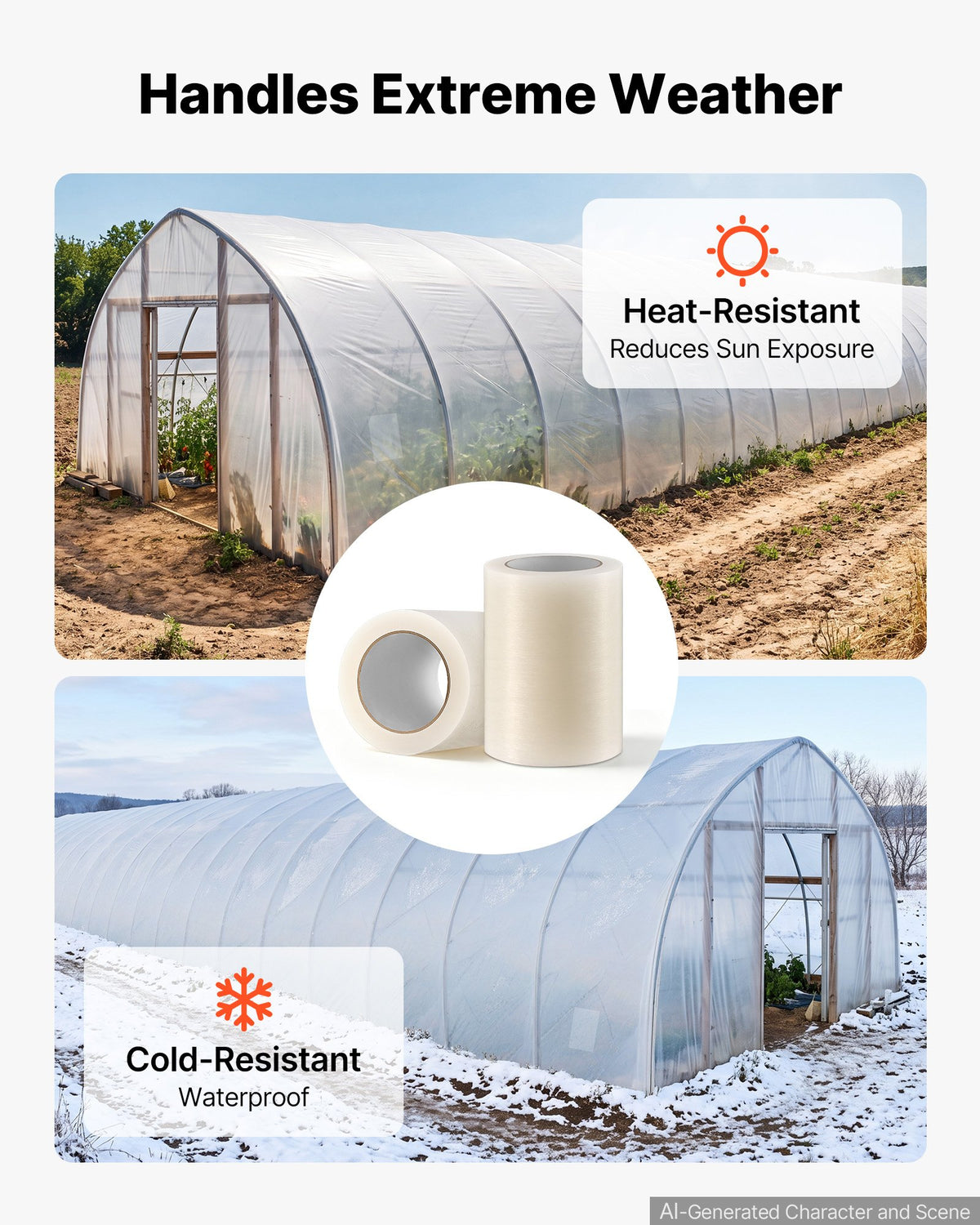 Greenhouse Repair Tape 0.15x32 m 0.15 mm Clear Polyethylene Patch, for Plastic Sheeting & Tent Seaming Sealing, Waterproof & Sun-Resistant, Heavy Duty Greenhouse Sheeting Coverings Film Tape