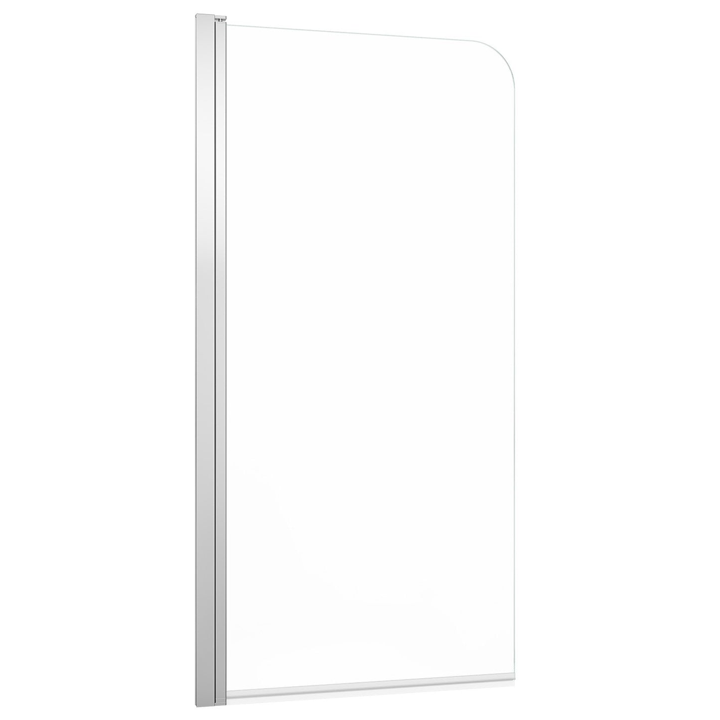 Bathtub Shower Door 700 x 1400 mm Frameless Pivot Tub Door, 6 mm Clear Tempered Glass, Easy-Clean Nano Coating, 180° Folding, Adjustable Sealing Strip, for Home Bathroom Tub, Silver