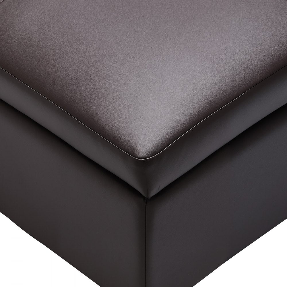 71 cm Square Leather Ottoman with Storage Coffee Table for Living Room