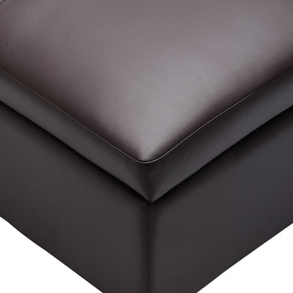 71 cm Square Leather Ottoman with Storage Coffee Table for Living Room