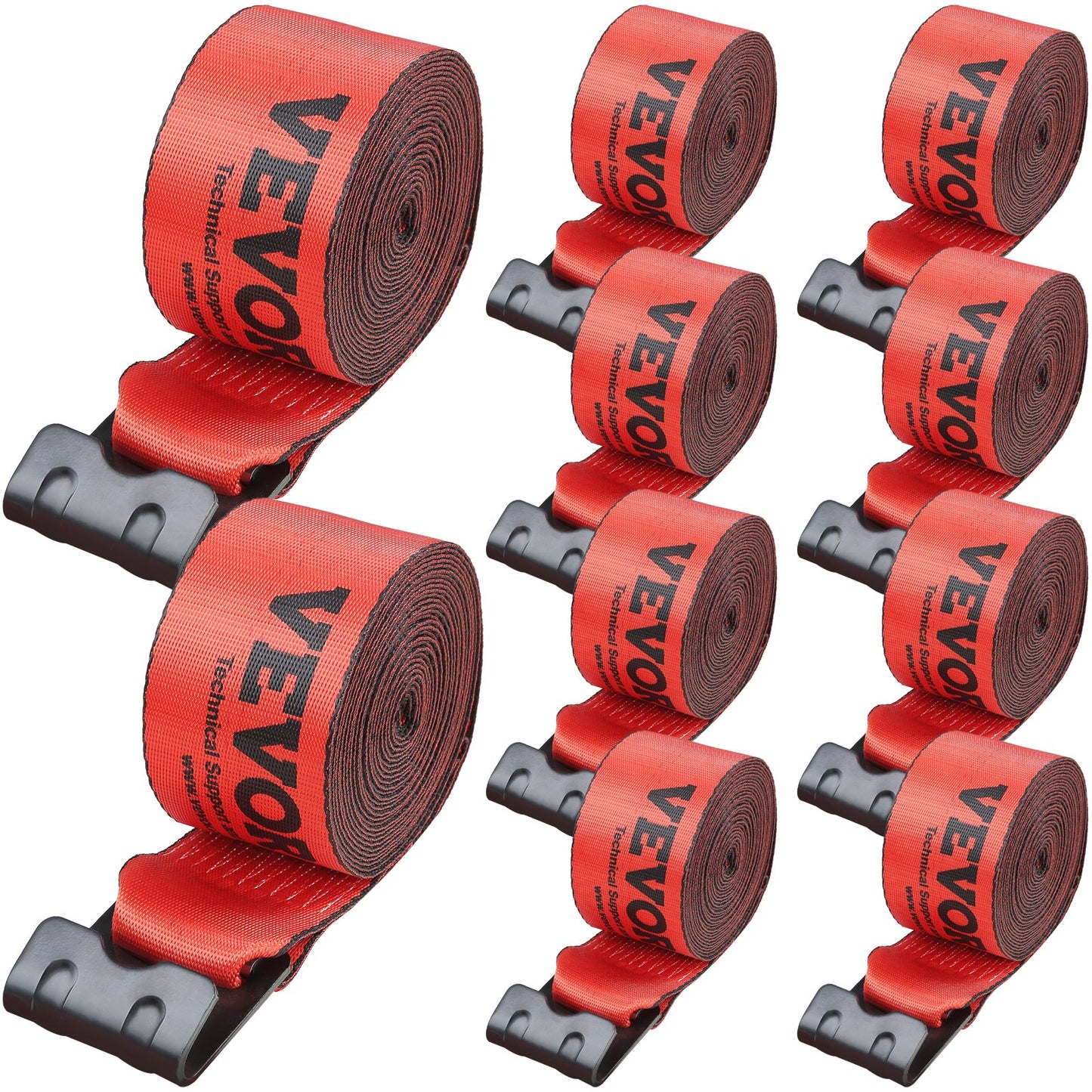VEVOR Winch Straps, 10.2 cm x 9.1 m, 2.7T Load Capacity, 8.2T Breaking Strength,