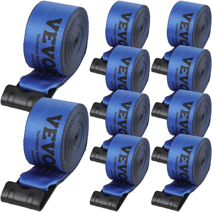 VEVOR Winch Straps, 10.2 cm x 9.1 m, 2.7T Load Capacity, 8.2T Breaking Strength,