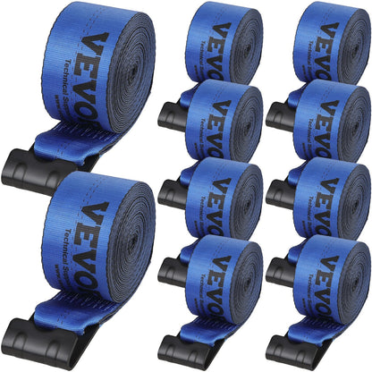 Heavy-Duty Winch Straps 10.2cm x 9.1m, 2.7T Load, 8.2T Break Strength (10-Pack)