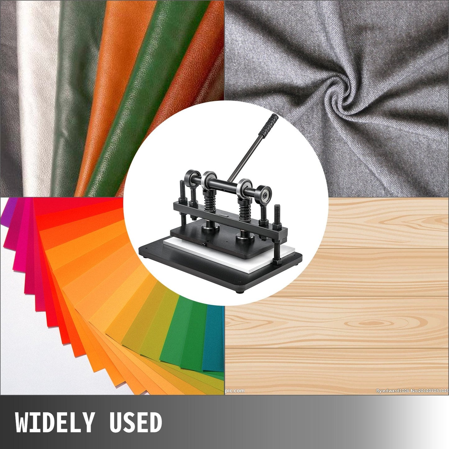 Manual Leather Die Cutter & Embossing Machine, 360x220mm, 1.5 Ton Pressure
