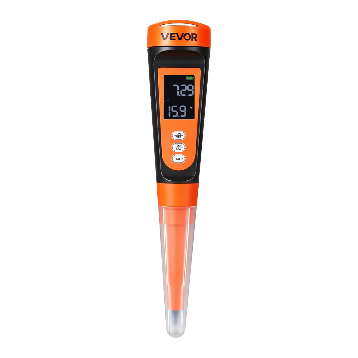 Food pH Meter, 0-14 pH Range, IP68 Waterproof Probe, Pocket Tester Kit with Automatic Temperature Compensation, Calibration Powder Packets, Easy to Read, for Food Fermentation, Dough, Meat