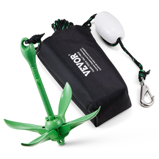 VEVOR Kayak Anchor Kit 3.5 lb Paddle Board Anchor Kit with 26.2 ft Rope and Buoy