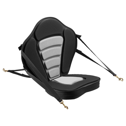 Kayak Seat, 1 Pack 65 mm Thick, Universal Paddle Board Seat with Back Support, Sit-on-Top Soft Padded Cushion with Storage Bag & Adjustable Straps for SUP, Canoe, Fishing Boat, Inflatable Kayak