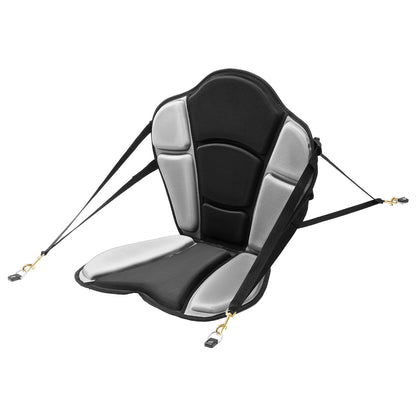 Kayak Seat, 1 Pack 31 mm Thick, Universal Paddle Board Seat with Back Support, Sit-on-Top Soft Padded Cushion with Storage Bag & Adjustable Straps for SUP, Fishing/Inflatable Kayak, Rowboat