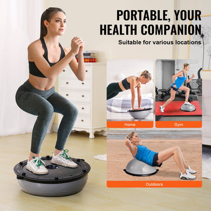VEVOR Half Exercise Ball Trainer, 23 inch Balance Ball Trainer, 660lbs Capacity