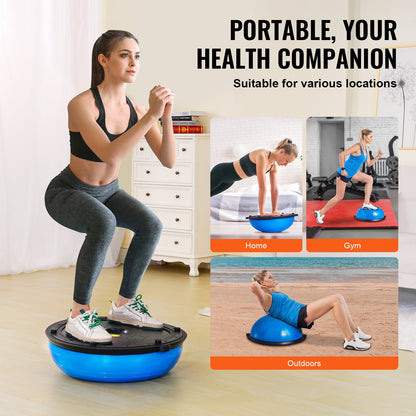 VEVOR Half Exercise Ball Trainer, 23 inch Balance Ball Trainer, 660lbs Capacity