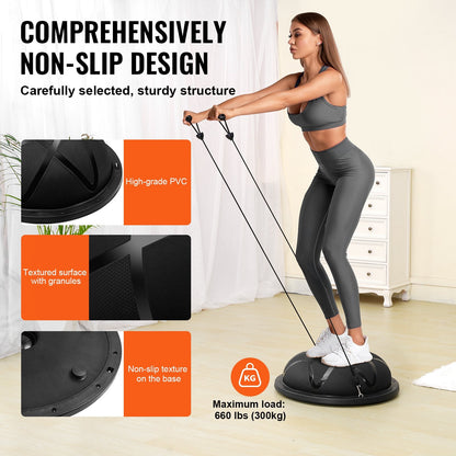 Half Balance Ball Trainer, 300 kg Capacity, 0.58 m Diameter, Home Gym Fitness