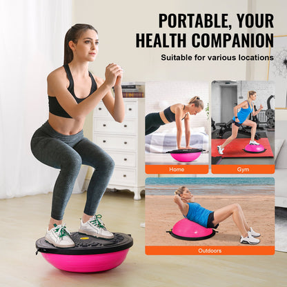 VEVOR Half Exercise Ball Trainer, 26 inch Balance Ball Trainer, 1500lbs Capacity
