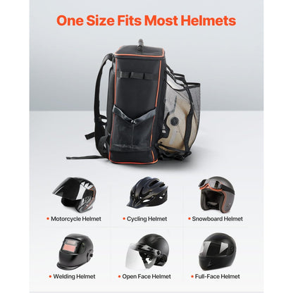 VEVOR 33L Welding Backpack 600D Polyester Welder Backpack for Tools and Helmet