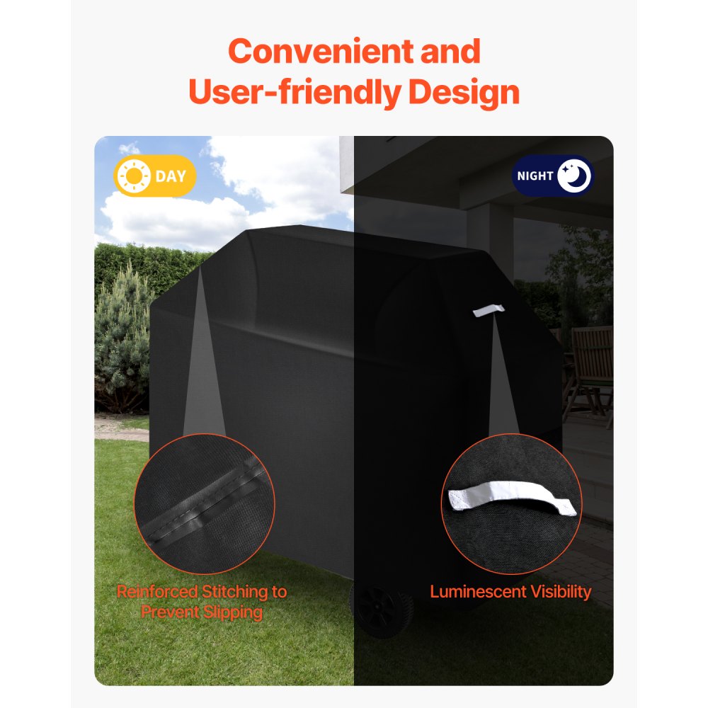 VEVOR 52 inch Grill Cover Heavy Duty BBQ Gas Grill Cover Outdoor Waterproof