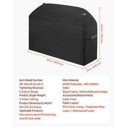 VEVOR 63 inch Grill Cover Heavy Duty BBQ Gas Grill Cover Outdoor Waterproof