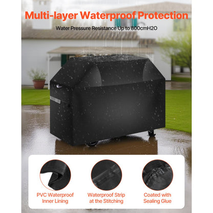 VEVOR 48 inch Grill Cover Heavy Duty BBQ Gas Grill Cover Outdoor Waterproof