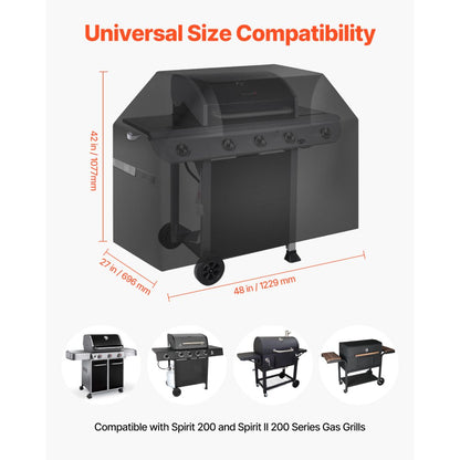 VEVOR 48 inch Grill Cover Heavy Duty BBQ Gas Grill Cover Outdoor Waterproof