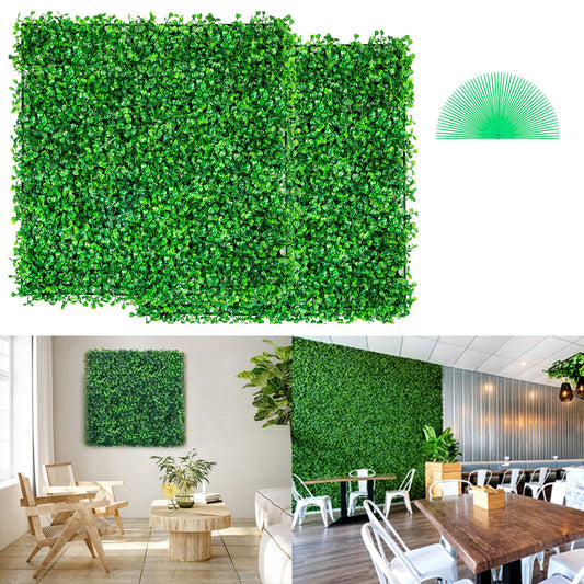 VEVOR 12PCS 10x10 inch Artificial Boxwood Panels, Boxwood Hedge Wall Mat,Artificial